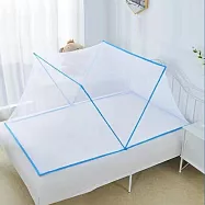 好收納免安裝可折疊無底蚊帳單人款/長190寬100高80cm/長190寬80高80cm(蚊帳/防蚊/學生蚊帳/折疊蚊帳) 天藍單人190*100*80cm