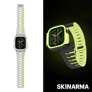 SKINARMA 日本東京 Apple Watch S10/Ultra 49/46/42mm Gemini雙色磁吸錶帶+錶殼 S10 42mm-夜光