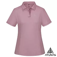 【ATUNAS 歐都納】女循環酷涼節能抑菌短袖POLO衫/大尺碼A1PS2508WC- S 胭脂紅