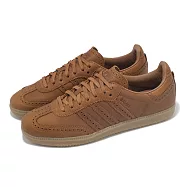 adidas 休閒鞋 Samba OG 男鞋 棕 膠底 德訓鞋 皮革 復古 雕花 愛迪達 JI3232 27cm BROWN