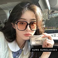 【SUNS】韓版ins高級復古墨鏡 明星款墨鏡 網紅抖音款 高質感金屬框 抗UV400 G30 黑框漸層橘