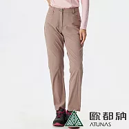 【ATUNAS 歐都納】女款彈性休閒長褲A2PA2206W- L 奶茶