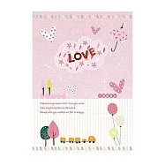 美加美 Love 16K大格加厚筆記-雨傘 5本 / 包 AF1208