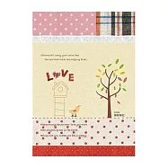 美加美 Love 16K大格加厚筆記-鳥巢 5本 / 包 AF1207