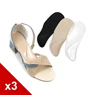 糊塗鞋匠 優質鞋材 E10 寬版自黏足弓後跟墊 1雙 A01透明小