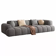 IDEA-可恩軟綿260CM加大款科技絨布沙發/多色可選 可客製 深灰