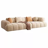 IDEA-可恩軟綿210CM科技絨布沙發/多色可選 可客製 米白