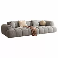 IDEA-可恩軟綿210CM科技絨布沙發/多色可選 可客製 淺灰