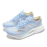 adidas 慢跑鞋 Adizero Boston 12 W 女鞋 藍 銀 輕量 碳纖維 馬牌大底 運動鞋 愛迪達 JP7914 22.5cm BLUE/WHITE