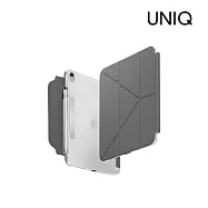 UNIQ iPad A16 11吋 /第10代共用 Camden 磁吸設計帶筆槽多功能透明保護套 灰色