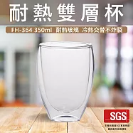 【GlassKing】一屋窑 FH-364 耐熱雙層杯 雙層玻璃杯 隔熱玻璃杯 防爆玻璃杯 咖啡杯 水杯