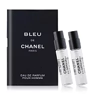 CHANEL 香奈兒 BLEU DE 藍色男性香水(1.5ml)X2-國際航空版