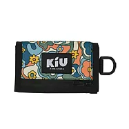 日本KIU 278-523 幸福花團 三折短夾 戶外活動必備~功能強大, D型環, 小物前袋, 防水