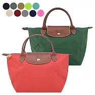 LONGCHAMP LE PLIAGE系列短把再生尼龍摺疊水餃包(小) 番茄紅