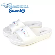 【HELLO KITTY】女 CINNAMOROLL 大耳狗 拖鞋 防水拖鞋 平底 輕量 一體成型 三麗鷗 JP25 白色