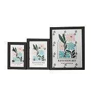 【上手家居】原木相框 10件套組(相片牆/相框/照片牆/木相框/相框牆/原木相框) 黑色 4吋x4、6吋x4、10吋x2