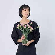 好我_Opie棉質圓剪接寬版上衣/ F 經典黑