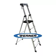 美國Werner穩耐安全梯 寬踏板5階家用梯(最高觸及高度可達3.1米) 鋁梯 A字梯 梯子 /組 P275AS(確認訂購後無法退換貨)