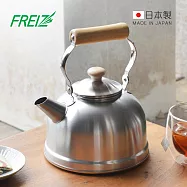 【日本和平FREIZ】千歲 日製復古風木柄不鏽鋼茶壺(IH對應)-2.5L