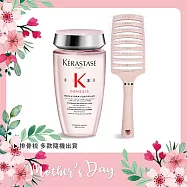 KERASTASE 卡詩 寵愛媽咪套組[髮浴(250ml)+大彎排骨梳]-國際航空版 粉漾芯生-清爽型