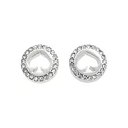 kate spade 晶鑽黑桃耳環