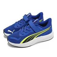 Puma 慢跑鞋 Pounce Lite AC+ PS 中童 藍 黑 魔鬼氈 緩衝 小朋友 運動鞋 31165003 20cm BLUE/YELLOW
