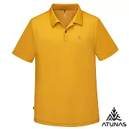 【ATUNAS 歐都納】50週年限定款 男款透氣抑菌抗臭短袖排汗POLO衫/大尺碼 A6PS2527M*- XL 陽光黃