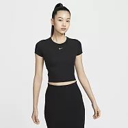 NIKE AS W NSW NK CHLL KNT MRIB SS T 女短袖上衣-HJ0720010 M 黑色