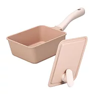 CB Japan copan Supot系列 IH爐輕量方型料理鍋13x18cm(附蓋) 大地米