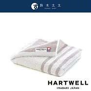 【hartwell】今治2.5縮時速乾瞬吸薄毛巾 (多色任選- 灰條紋) | 鈴木太太公司貨