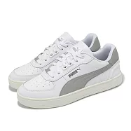 Puma 休閒鞋 Caven 2.0 Lux 男鞋 白 灰 皮革 仿舊 奶油底 復古 小白鞋 39501614 30cm WHITE/GRAY