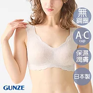 【日本GUNZE】雙重保水潤膚減壓無鋼圈內衣 M 白