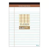 美加美 25K布格紋易撕企劃紙-白 5本入 / 包 AO4013