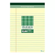 美加美 25K布格紋易撕企劃紙-黃 5本入 / 包 AO4014