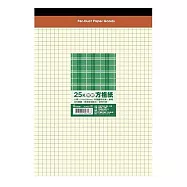 美加美 25K布格紋易撕方格紙-黃 5本入 / 包 AO4022