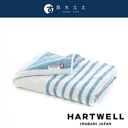 【hartwell】今治2.5縮時速乾瞬吸薄浴巾 (多色任選- 藍條紋) | 鈴木太太公司貨