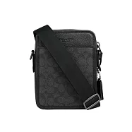 COACH Sullivan 塗層帆布及皮革方形斜背包 (炭灰/黑色)