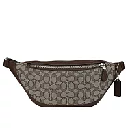 COACH Warren CC Logo 緹花布及皮革腰包/胸口包 (橡木/楓樹棕)