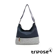 tripose 漫遊系列岩紋輕巧側肩背包 沉靜藍