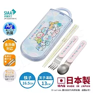 【百科良品】日本製 角落生物 唐老鴨 湯姆貓與傑利鼠 環保筷子+湯匙+叉子三件餐具組 抗菌加工Ag+(日本境內版) 角落生物-出遊趣