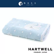 【hartwell】COCO醬今治純棉點點紗布浴巾 (多色任選- 藍COCO) | 鈴木太太公司貨
