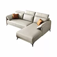 IDEA-義式品格柔韌防水科技布三人貴妃沙發/6色可選 可客製 左貴妃/米白