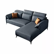 IDEA-義式品格柔韌防水科技布三人貴妃沙發/6色可選 可客製 左貴妃/藍黑