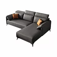 IDEA-義式品格柔韌防水科技布三人貴妃沙發/6色可選 可客製 左貴妃/深灰