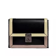 COACH HUTTON系列鍊條包/腰包-黑卡其