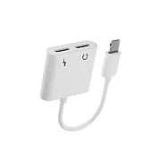 耳機二合一手機音源轉接頭 手機轉接3.5mm、L頭、Type-C耳機同時充電 L頭轉雙L頭