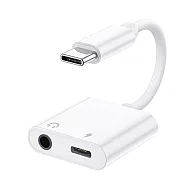 耳機二合一手機音源轉接頭 手機轉接3.5mm、L頭、Type-C耳機同時充電 Type-C轉3.5mm+Type-C