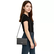 【CROSS】台灣總經銷 限量1折 頂級小牛皮肩背包WOC 碧雅系列 全新專櫃展示品 大象灰