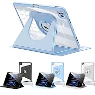 新款設計!! 磁吸支架二合一 可旋轉分拆保護殼 Apple iPad Air7 2025版 11吋 皮套 橫向 直立 快速切換 筆槽收納 自動休眠喚醒 保護套 黑色