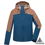 【ATUNAS 歐都納】男款GORE-TEX PACLITE PLUS單件式防水外套/大尺碼A1GTGZ01M*- L 深藍/摩卡棕